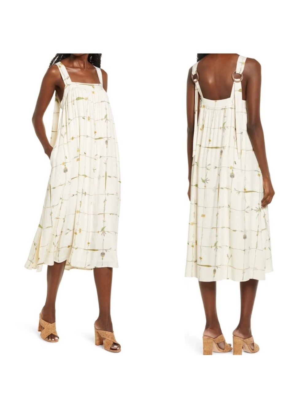 Sancia Floral Embroidered Midi Dress